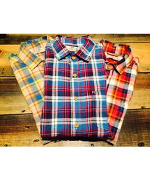 grn | リネンチェック七分シャツ(シャツ/ブラウス)