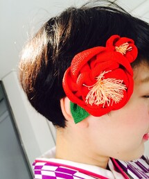 ふりそでMODE | 真っ赤なツバキの髪飾り
黒髪に映えます♡(その他ヘアアクセサリー)