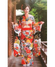 ふりそでMODE | “紅型”の振袖　個性的なコーディネートになります♥(浴衣)