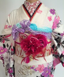ふりそでMODE | 豪華な帯まわり♡

帯締めも帯揚げも
とーってもハデハデにしました！
(和装小物)