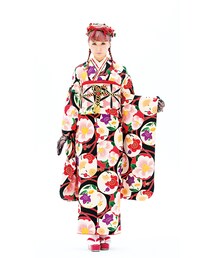 F537✿レトロ振袖(浴衣)