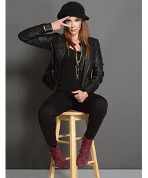 Leather Look Jacket(ライダースジャケット)