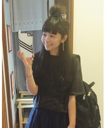 Samansa Mos2 blue | Tシャツ/カットソー