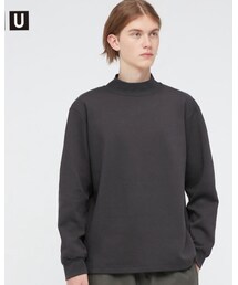 UNIQLO | モックネックプルオーバー／L(Tシャツ/カットソー)
