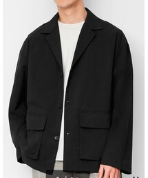 GU | オーバーサイズシャツブルゾン(長袖)/L(ブルゾン)