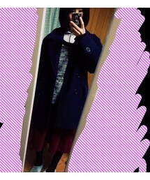 レトロガールのバイカラーニット(ニット/セーター)