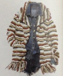 Ungrid |  マルチボーダーニットガウン(その他アウター)