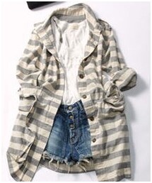 Ungrid | スタンドカラーボーダーコート(その他アウター)