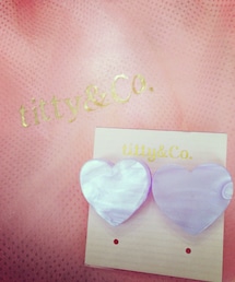 tity&Co. 💜ハートピアス💜(ピアス（両耳用）)