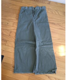 earth music&ecology | カーキワイドパンツ(デニムパンツ)