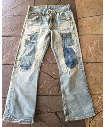 VINTAGE | 1970s vintage Lee boots cut pachwork denim pants(デニムパンツ)