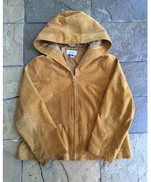 used | leather zip parka(その他アウター)