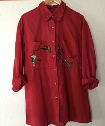 古着ロングシャツ(シャツ/ブラウス)