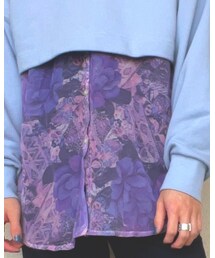 古着 | 柄シアーシャツ(シャツ/ブラウス)