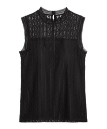 GU | ブラフィールレーシーハイネックT(ノースリーブ)Mサイズ(Tシャツ/カットソー)