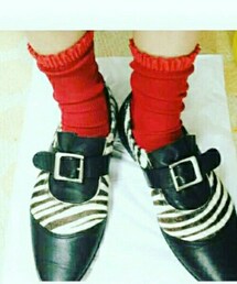 UNBILICAL | ゼブラ柄ハラコシューズ(ドレスシューズ)