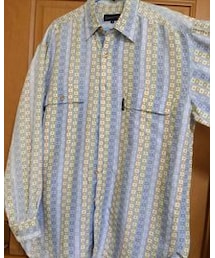 古着屋yutori | 総柄シャツ(水色)(シャツ/ブラウス)