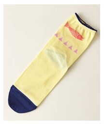 靴下屋 | サカナ柄ショートソック イエロー(ソックス/靴下)