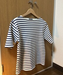 SAINT JAMES | ウエッソン 半袖ボーダー 白/マリン(Tシャツ/カットソー)