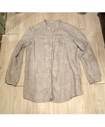 無印良品 | 昔の無印良品二重ガーゼシャツ薄グレーS(シャツ/ブラウス)