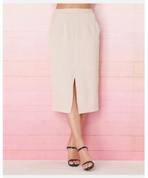 rienda | フロントスリットミディJ/WタイトSK(スカート)