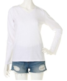 dazzlin | ガーゼ天竺VネックLS(Tシャツ/カットソー)