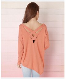 rienda | backクロスニットTOP(ニット/セーター)