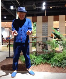 インディゴ染めカンフーシャツ/パンツ
(シャツ/ブラウス)