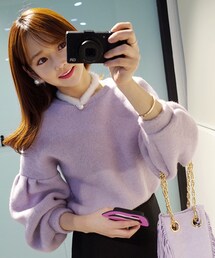 minsshop | パフバルーントップス（2-color） パフバルーントップス(ニット/セーター)