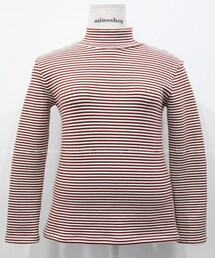 minsshop | ボーダーハイネックトップス(Tシャツ/カットソー)