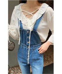 minsshop | サロペットオーバーオールデニム(サロペット/オーバーオール)