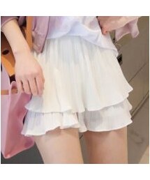 minsshop | シフォン★インナーパンツ付きスカート(スカート)
