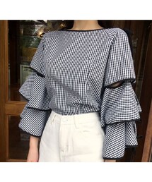 minsshop | カンカン♪チェックブラウス(全2色) (シャツ/ブラウス)