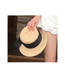 minsshop | 折り曲げれるリボンハット帽(全3色)(ハット)