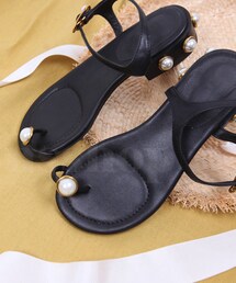 minsshop | 7064 ポイントパールサンダル (サンダル)