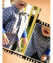 H&M | 蝶ネクタイ付★シャツ(シャツ/ブラウス)