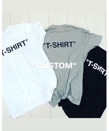 off white | ヘルベチカフォントで製版してプリント(Tシャツ/カットソー)