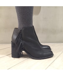 SEE BY CHLOE | サイドフリンジ付ショートブーツ(ブーツ)