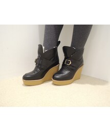 Chloe | ムートンウェッジソールショートブーツ(ブーツ)