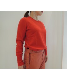 ISABEL MARANT | コットンウール裾サイドスリットクルーネックニット(ニット/セーター)