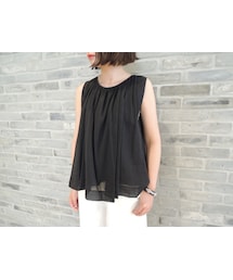 forte_forte | コットンシルクノースリーブブラウス(シャツ/ブラウス)