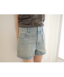 MARANT ETOILE | 裾ロールアップセンタープレスデニムショートパンツ(デニムパンツ)