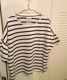 Kastane | 裾フリルボーダーT◇カスタネ(Tシャツ/カットソー)