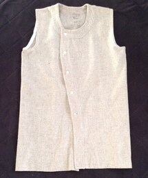 VINTAGE | 丸首、斜めボタンのベスト(ベスト)