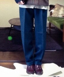 VINTAGE | 深いグリーンのワイドスラックス(スラックス)