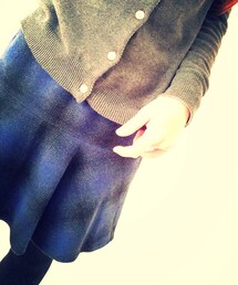 GU | Blueのチェック柄も可愛いです(スカート)