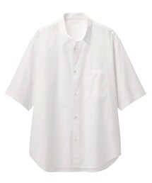 GU | GU ブロードオーバーサイズシャツ(5分袖) ホワイト M(シャツ/ブラウス)