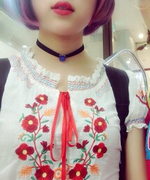 刺繍ブラウス（古着）(シャツ/ブラウス)