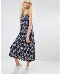 I love friday | pleated cami dress in floral print(スカート)