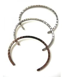 FACTOTUM | 3連　細バングルブレス：SILVER(ブレスレット)